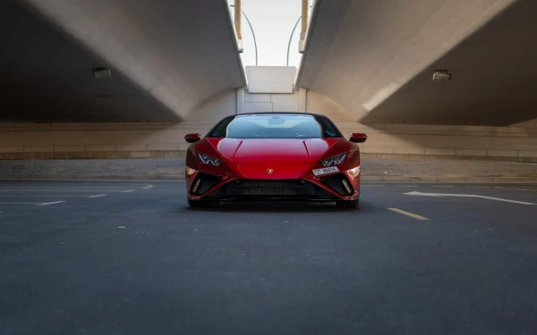  Maroon Lamborghini Huracan Evo Spyder Photo 