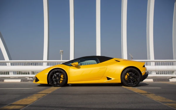  Yellow Lamborghini Huracan Spyder Photo 