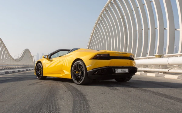  Yellow Lamborghini Huracan Spyder Photo 